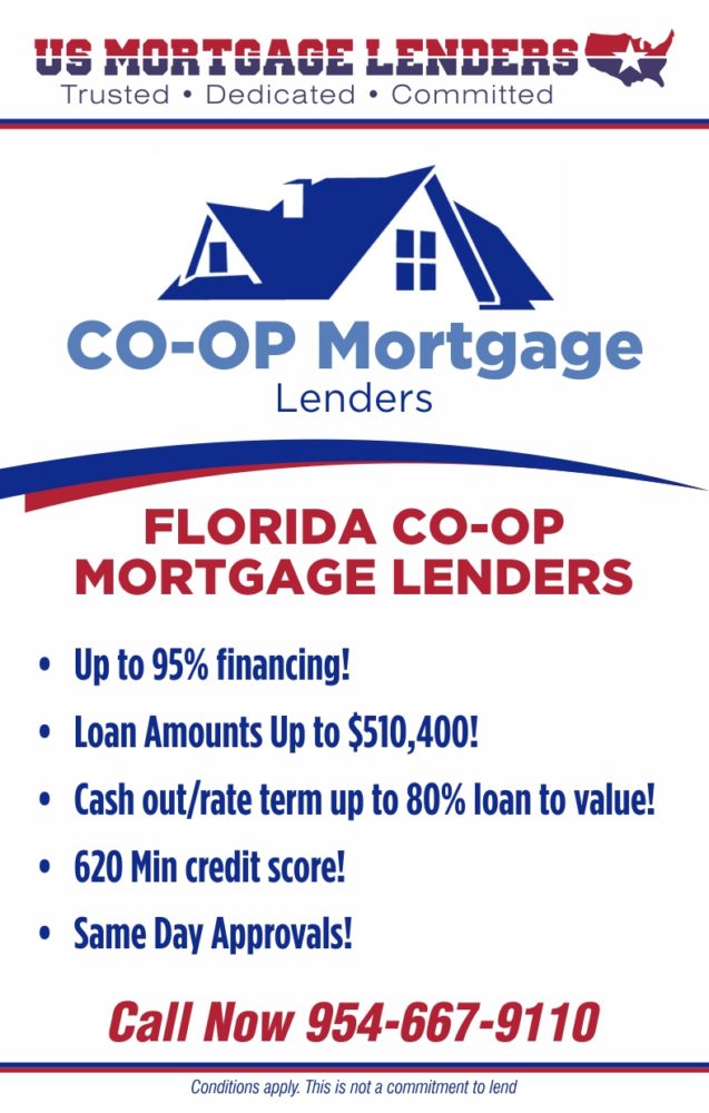 Florida COOP Refinance or Purchase Mortgage Lenders